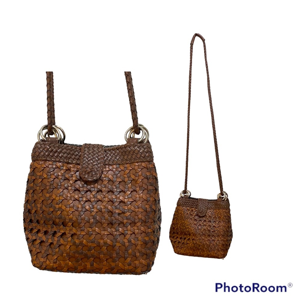 Claude Van Pelle Woven Leather Crossbody Bag